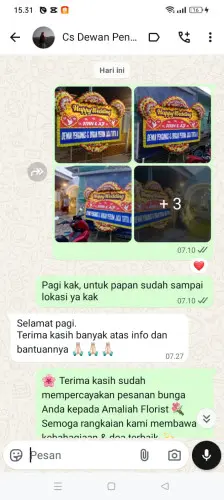 Testimonial Papan Bunga Pernikahan cakung