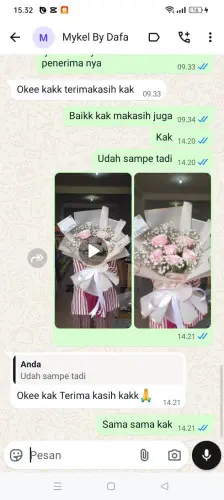 Testimonial Buket Bunga cakung