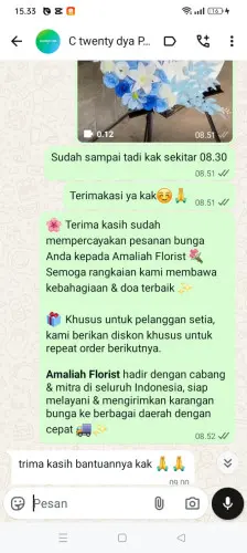 Testimonial Standing Flower cakung